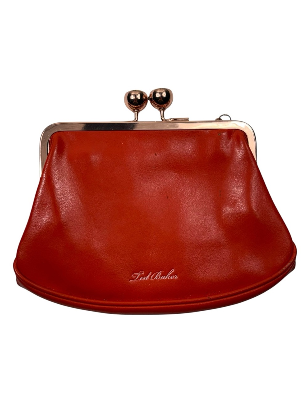 Ted Baker London Orange Kiss Lock Logo Small Crossbody Bag Designer Colorful